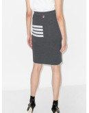 4-Bar wool-blend pencil skirt