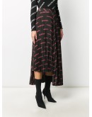 logo print pleated skirt