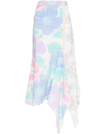 Issa floral-print midi skirt