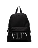 large logo print backpack