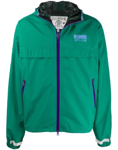 zipped hooded track jacket