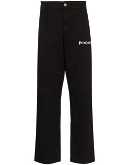 logo-print cotton trousers