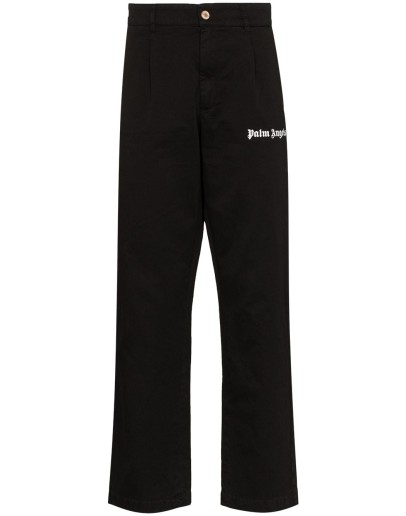 logo-print cotton trousers