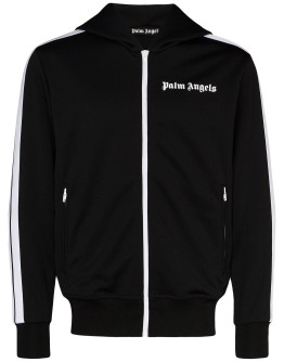 side-stripe logo hoodie