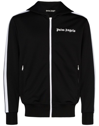 side-stripe logo hoodie