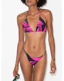 floral print triangle bikini top