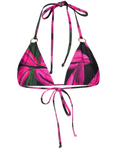 floral print triangle bikini top