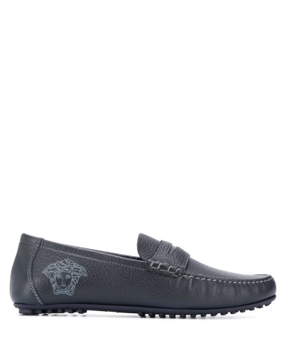 embroidered Medusa loafers