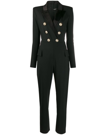 button-front jumpsuit