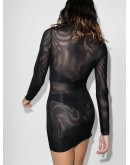 split-ring mesh dress