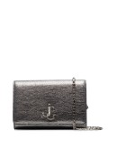 Varenne metallic leather clutch bag