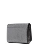 Varenne metallic leather clutch bag