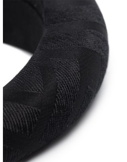 black FF padded silk hairband