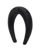 black FF padded silk hairband