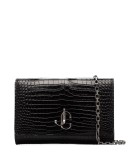 Varenne crocodile-effect clutch bag