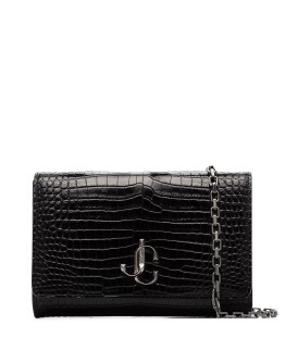 Varenne crocodile-effect clutch bag