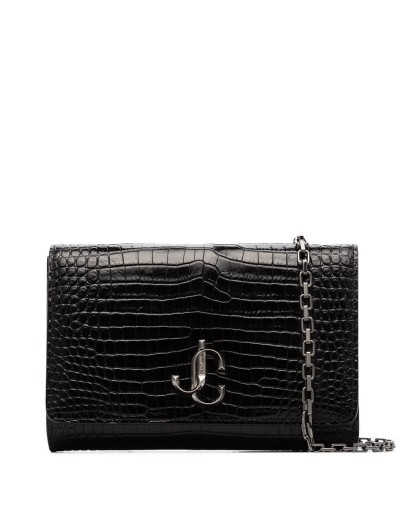 Varenne crocodile-effect clutch bag