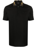 embroidered collar polo shirt