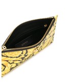 Barocco-print leather pouch bag