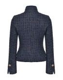 boucle double-breasted fitted jacket