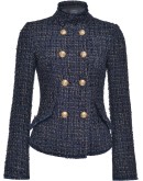 boucle double-breasted fitted jacket