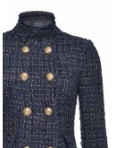 boucle double-breasted fitted jacket