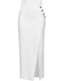fitted front split skirt