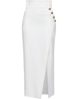 fitted front split skirt