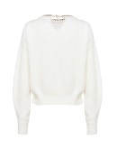 chain-collar ribbed jumper 