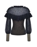 ruffle detail jumper