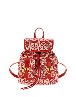woven logo backpack