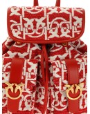 woven logo backpack