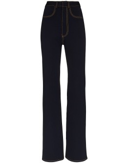 high-waisted jeans