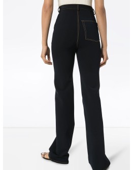 high-waisted jeans