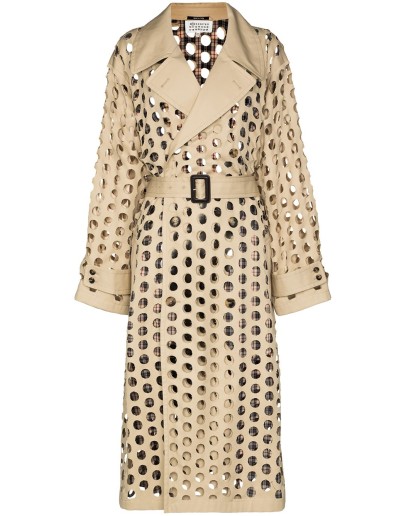 hole-punched trench coat