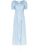 corset-detail midi dress
