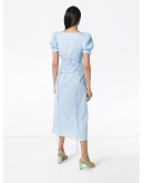 corset-detail midi dress