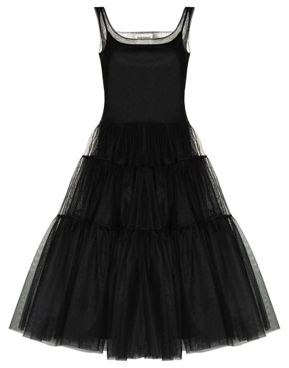 tiered tulle dress