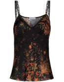 floral-print slip top