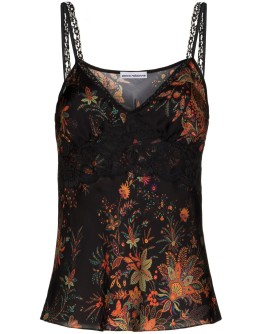 floral-print slip top