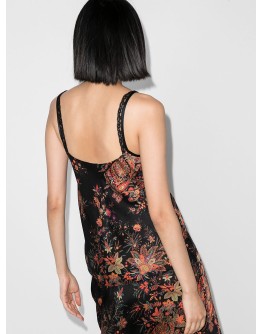 floral-print slip top
