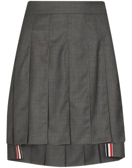 pleated wool skirt