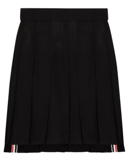 pleated wool skirt
