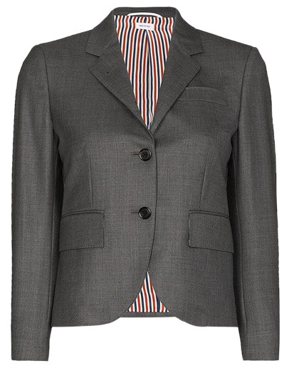 cropped wool blazer