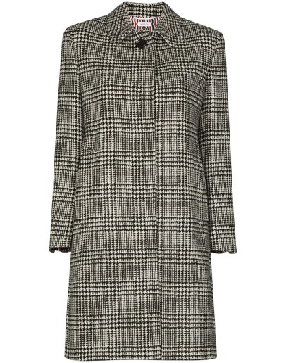checked houndstooth coat