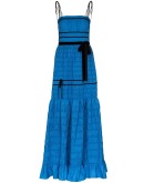tiered shirred gown