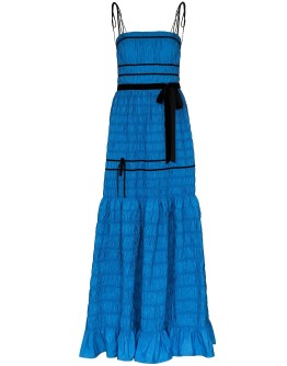 tiered shirred gown