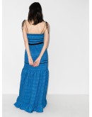 tiered shirred gown