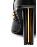 embellished leather knee boots