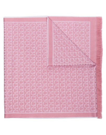 Gancini jacquard knitted scarf
